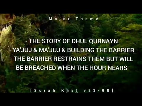 18.7 Surah Kahf v83-98|The story of Dhul Qurnayn| Ya'juj and Ma'juj