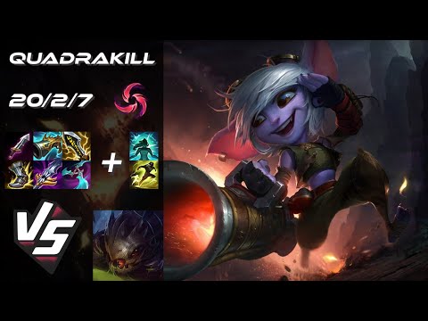 BOTTOM Tristana vs Kog'Maw [QUADRAKILL] - NA Challenger Patch 25.19