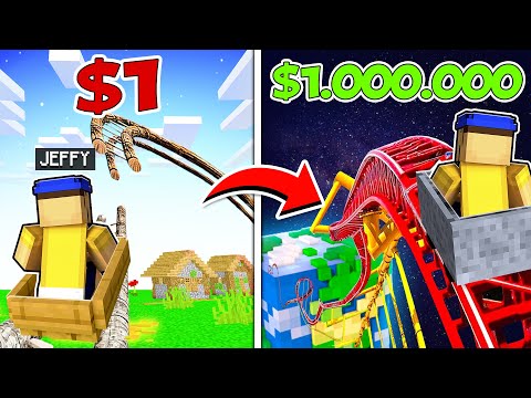 Mega Rich vs Broke: Rollercoaster Build Battle!