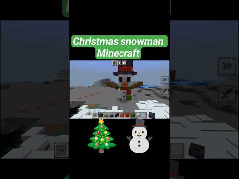 🎄☃️EPIC Christmas snowman in Minecraft!! #shorts