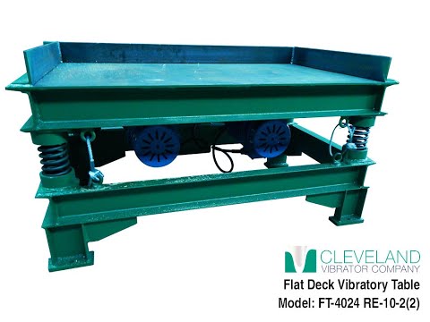 Flat Deck Vibratory Table for Settling Castable Material - Cleveland Vibrator Co.