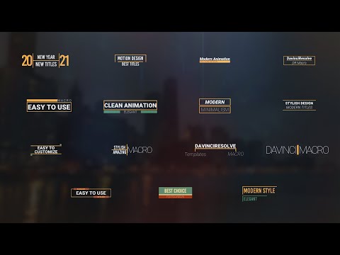 Stylish Lower Thirds | Davinci Resolve | Fusion | MACRO