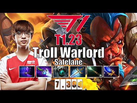 Troll Warlord Safelane | T1.23 | 16 KILLS TROLL WARLORD SUPER CARRY | 7.30d Gameplay Highlights
