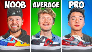 Noobs vs Pro Customize Shoes in 1 Hour!