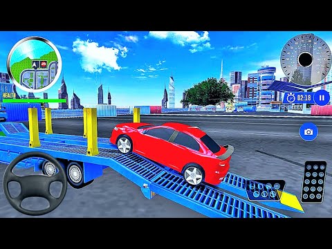 Us Police Multi Level Car Transporter Truck 2021 - Sport Car Transport Truck - Android Gameplay