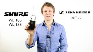 Video thumbnail for Shure WL 185 vs 183 vs Sennheiser ME 2 Lavalier Microphone Comparison by shnobel