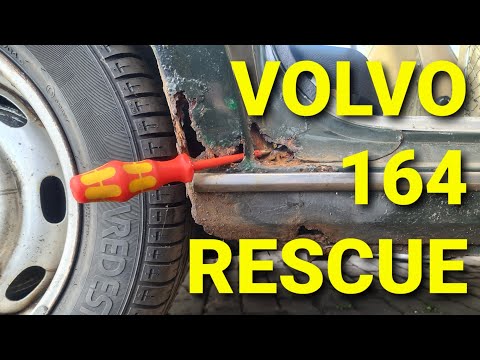 Volvo 164 removing interior and poking holes 🪛 - Ep 2