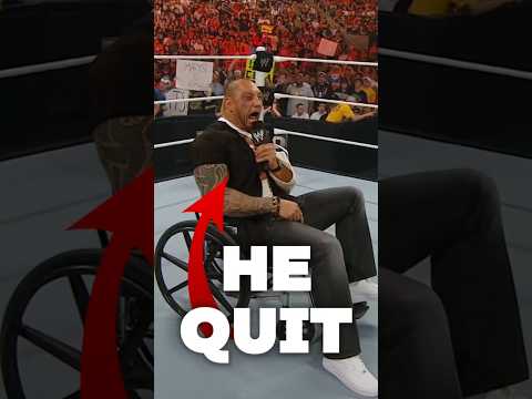 Why Batista QUIT WWE   #wwe #wrestling #shorts
