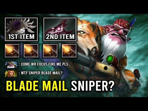 WTF 1st Item Blade Mail + Armlet Sniper 100% Counter WR Focus Fire | NEW Meta 7.33d Dota 2