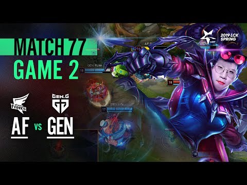 AF vs GEN Match77 Game2 Highlight | 2019 LCK Spring
