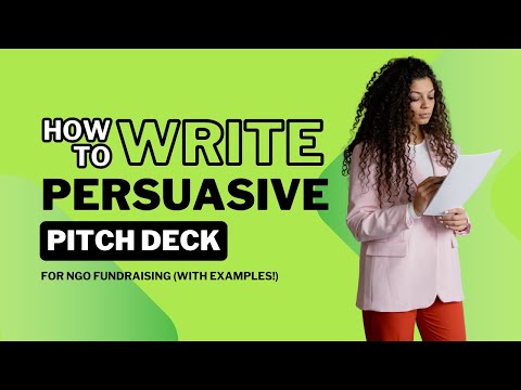 How to Write a Persuasive Pitch Deck for NGO Fundraising (With Examples!)