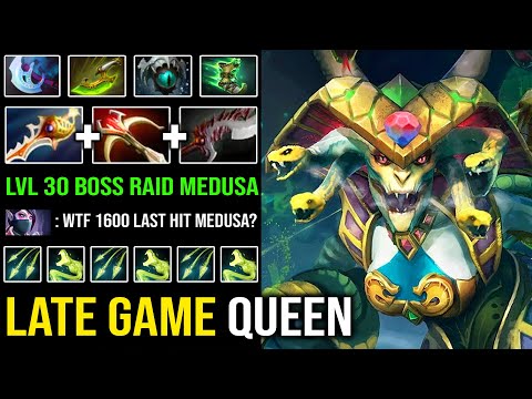 WTF 1600 Last Hit Ultimate Late Game Carry Medusa 1.2K GPM Force Boots Abyssal + Rapier DotA 2