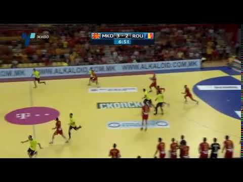 Borko Ristovski brani, Dejan Manaskov gol protiv Romanija