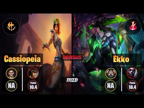 Nisqy CASSIOPEIA (Mid) [Conqueror] VS EKKO - Challenger NA Patch 10.4