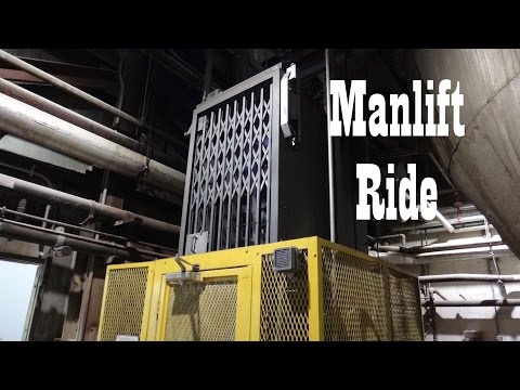 Manlift Ride in a Grain Elevator! LIFTCO Traction Elevator