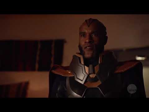 Arrow S07E22 - The Monitor & Oliver scene