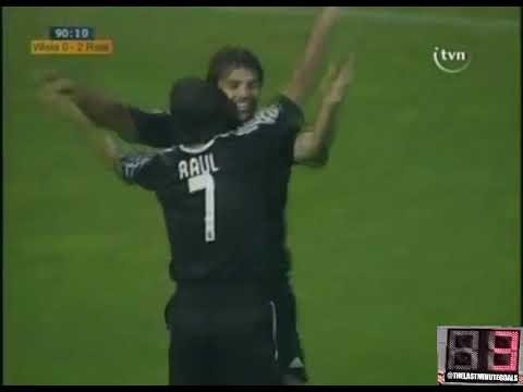LATE GOAL of Fernando Morientes (Real Madrid) v Wisła Kraków at 90／2004-05 UCL 3QR 1º leg