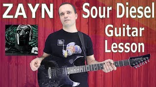 ZAYN, Sour Diesel, Guitar Lesson, Chords, Tutorial, Solo, How to play Easy