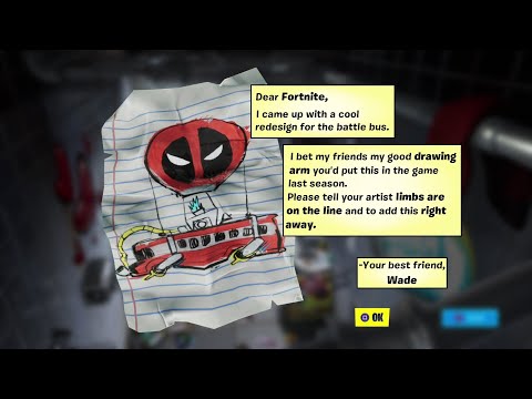 HOW TO FIND DEADPOOL'S LETTER TO EPIC GAMES FORTNITE CHAPTER 2 SEASON 2