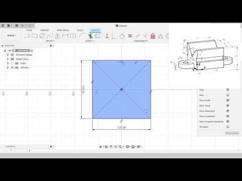 CAD - Autodesk Fusion 360 time-lapse  practice - solid parts modeling