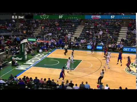 Marcus Morris half court buzzer beater against Bucks (11/10/2015)