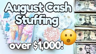 $1,000+ August Cash Stuffing 💰 Saving Money as a Single Mom + Preparing for 2 Birthdays!