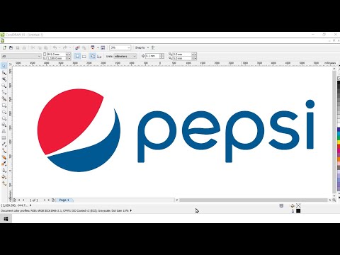 How to draw Pepsi Logo in Computer | Pepsi Logo Making in easy steps. #coreldraw #Pepsilogo
