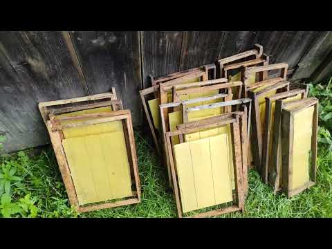 Пчеловодство. Гладкая вощина. Самодельная вощина своими руками.Как пчёлы отстраивают гладкую вощину.