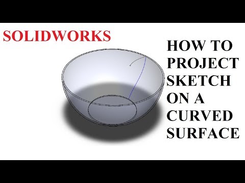 How to Project Sketch on Curved Surface | Solidworks | Beginner |