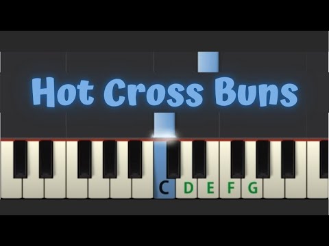 Easy Piano Tutorial: Hot Cross Buns with free sheet music