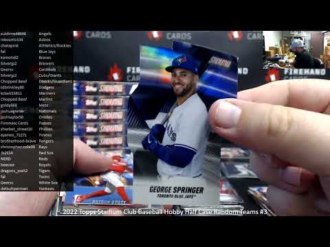 12/3/2022 2022 Topps Stadium Club Baseball Hobby Half Case Random Teams #3