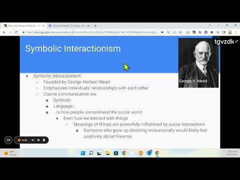 Major Sociological Theories: Symbolic Interactionism, Part 1
