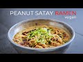 Vegan Peanut Satay Ramen Recipe SO EASY Soup Broth ビーガンラーメンの作り方