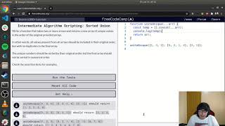 Sorted Union | Intermediate Algorithm Scripting | Free Code Camp
