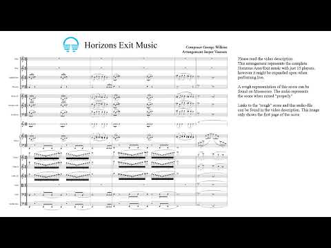 Horizons Exit Music, arranged for small ensemble