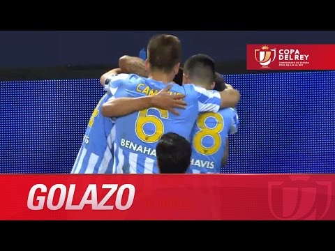 Golazo de Recio (2-1) en Málaga CF - Deportivo de la Coruña Copa del Rey