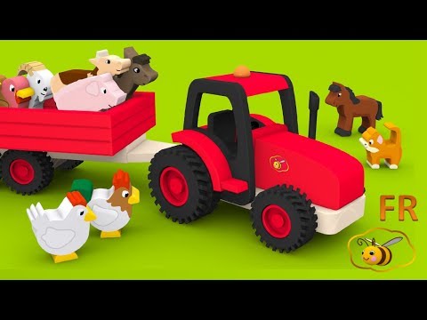 Apprends les animaux de la ferme dessin animé pour bébés en français Learn animals in French