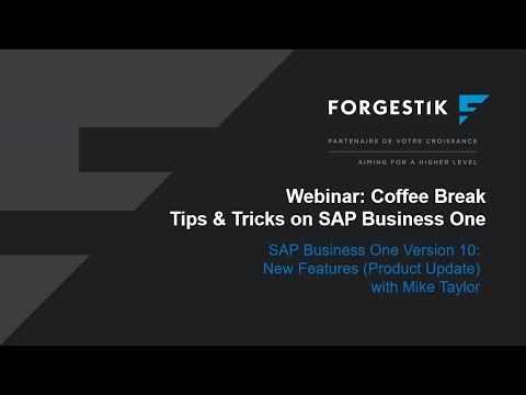 SAP Business One Version 10 - New Features