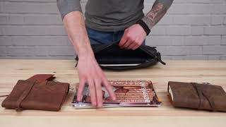 Ділова чоловіча шкіряна сумка на плече SHVIGEL 11246 чорна