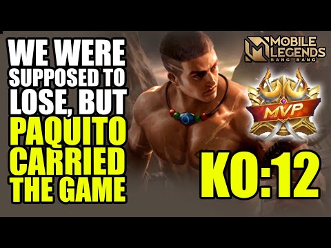 PAQUITO CARRYING A TEAM TO AN EPIC COMEBACK || MOBILE LEGENDS NEW HERO
