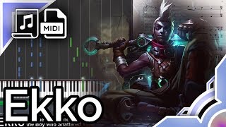 Ekko Theme - League of Legends (Synthesia Piano Tutorial)