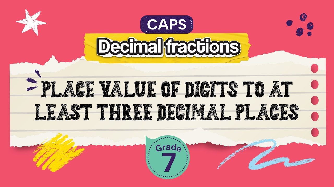 Place Value of Digits to at least Three Decimal Places