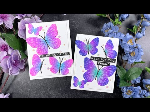Quick and Easy Ink Blending with SSS's Graceful Butterflies Embossing Folder and Cutting Dies