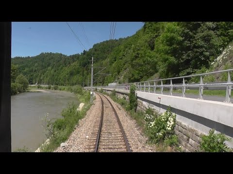 Odcinek Nowy Sącz - Krynica z tyłu pociągu TLK Karpaty