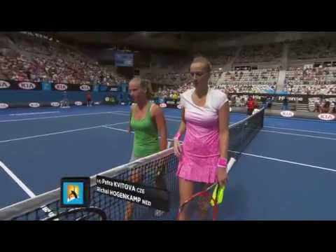 Petra Kvitova v Richel Hogenkamp highlights (1R) - Australian Open 2015