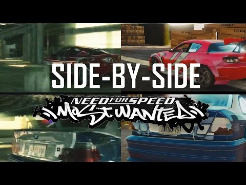 NEED FOR SPEED MOST WANTED INTRO RECREATED IN GTA 5 Side by side comparison