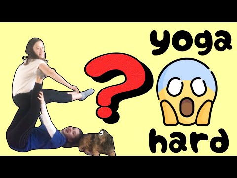 ОЧЕНЬ СЛОЖНЫЙ ЙОГА ЧЕЛЛЕНДЖ для ДВОИХ: 20/5 попытки и падения за 10 минут! Двойняшки против ЙОГИ!