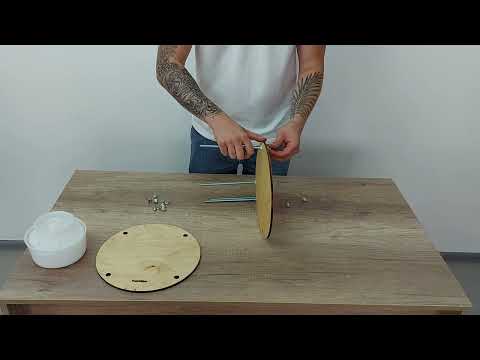 Пресс для сыра деревянный круглый( Метал.разборный) Цвет ОРЕХ Диаметр-28,5см Высота 20см - фото 1 - id-p1400747563