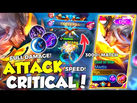 SAKTI! MARTIS FULL BUILD DAMAGE CRITICAL ATTACK SPEED GAMEPLAY! | TOP GLOBAL MARTIS INDONESIA - MLBB