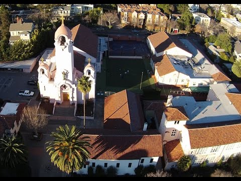 Aerial views of Saint Rafael Church- Mission San Rafael Arcángel